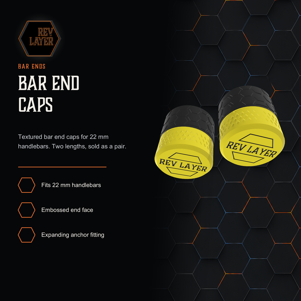 Bar Ends by REV LAYER. 3D printed and made to order in Cyprus. Product slide 1 of 6.