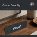 Custom Desk Text Sign by WHEN CREATE. 3D printed and made to order in Cyprus. Product slide 1 of 5.