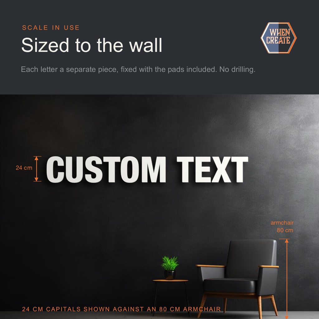 Custom Wall Letters by WHEN CREATE. 3D printed and made to order in Cyprus. Product slide 8 of 8.