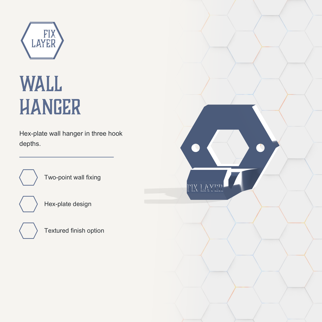 Wall Hanger by FIX LAYER. 3D printed and made to order in Cyprus. Product slide 1 of 7.