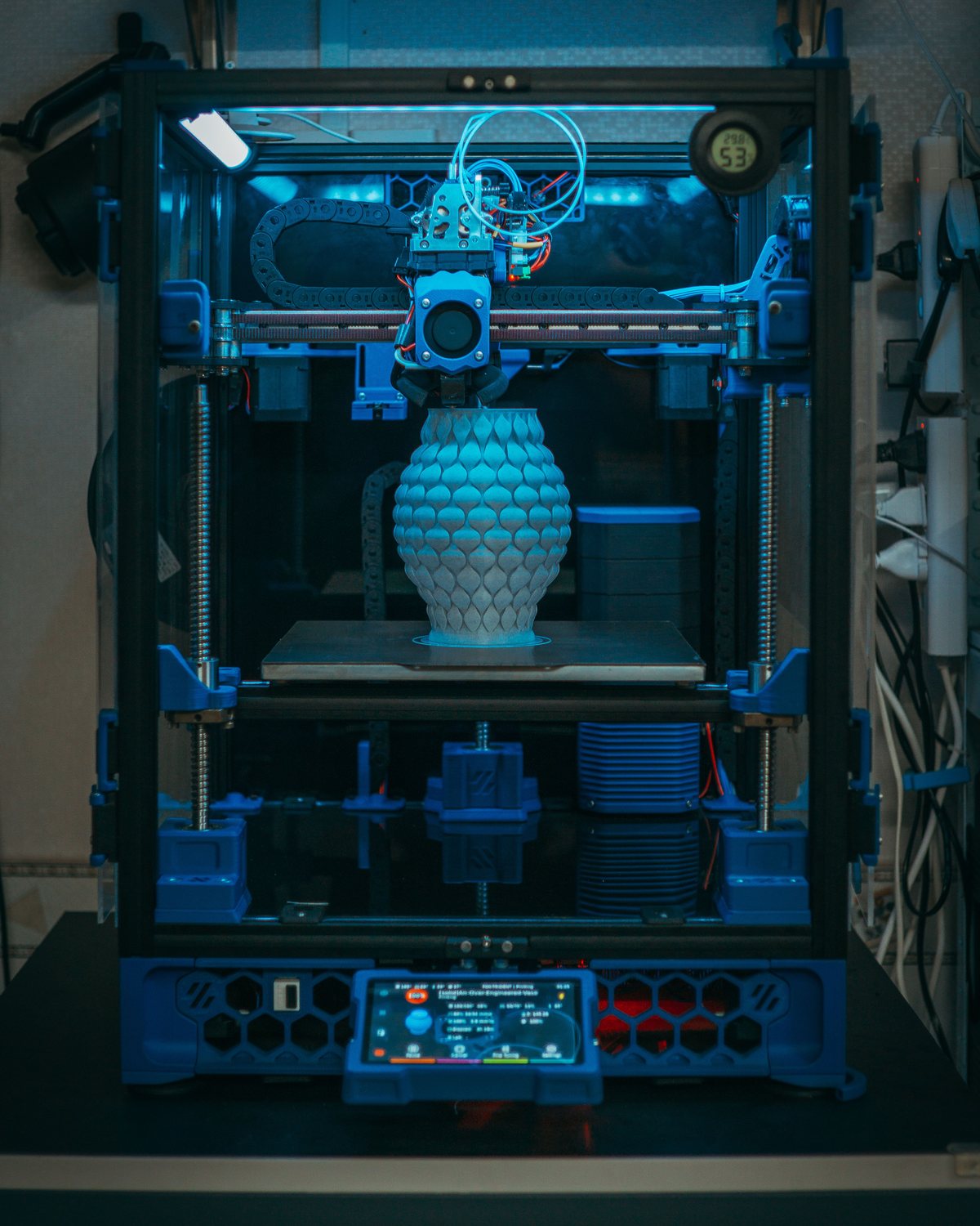 WHEN CREATE 3D printing in progress on the workshop printer.